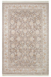 Safavid Grey Beige Color Classic Ethnic Patterned Acrylic Fringed Vintage Tightly Woven Modern Living Room Rug