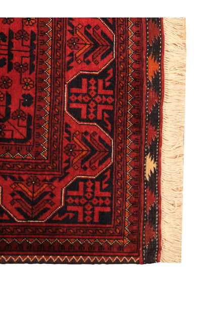 Handwoven Burgundy Star Pattern Afghan Bilicik Rug, 100% Wool, Natural Dye, Authentic Living Room Rug - Beige