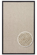 COSTA SISAL Light Beige, Black Border, Non-Shedding Modern Easy-to-Clean Kilim Living Room Rug