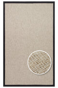 COSTA SISAL Açık Bej, Siyah Bordürlü Hav Vermez Modern Kolay Temizlenebilir Kilim Salon Halısı - Siyah