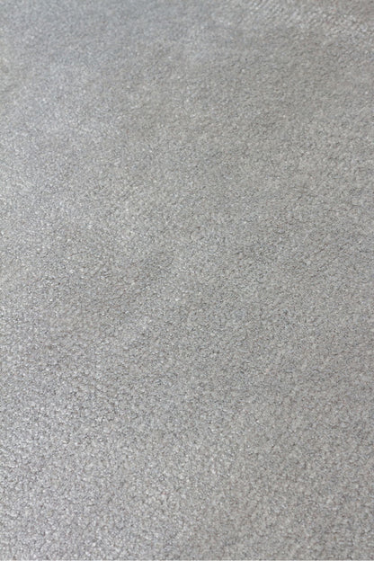 Luma Gri Tek Renk Sade Saf Bambu Doğal Malzeme Halı Minimalist Parlak Modern Lüks Salon Halısı - Gri