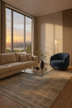 Minimalist Elite Grey Modern Machine-Woven Living Room Rug – High Density, Stylish and Durable
