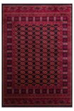 HARAMI Afghan Patterned Navy Blue Viscose Classic Non-Slip Thin Ethnic Woven Modern Living Room Rug