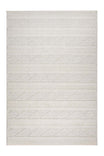 EVORA Cream Textured Loop Pile Rug Bohemian Scandinavian Style Soft Modern Living Room Rug