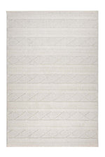EVORA Cream Textured Loop Pile Rug Bohemian Scandinavian Style Soft Modern Living Room Rug