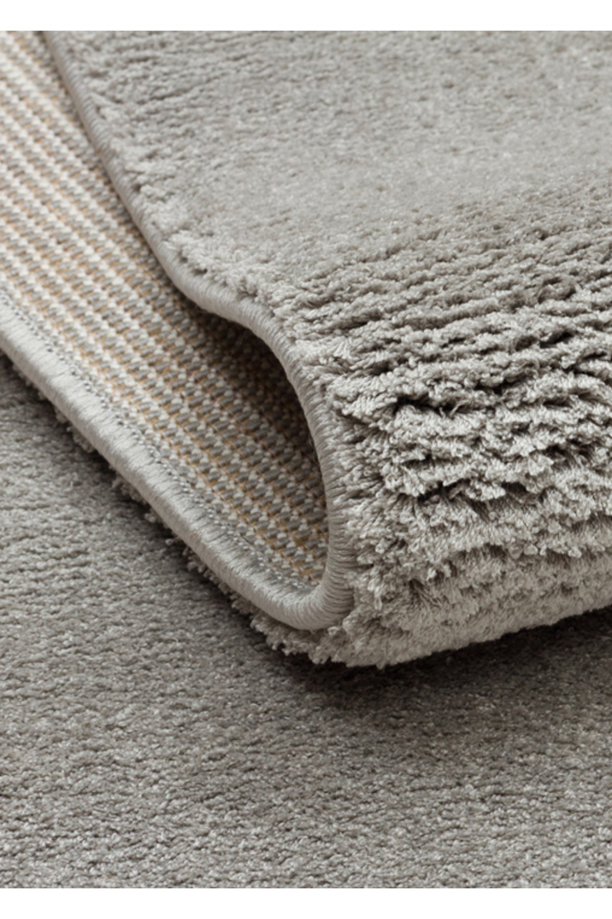 Vera Morfea Kenarları Oval Düz Gri Halı Hav Toz Vermez Yumuşak Tuşeli Modern Şık Salon Halısı - gri 05