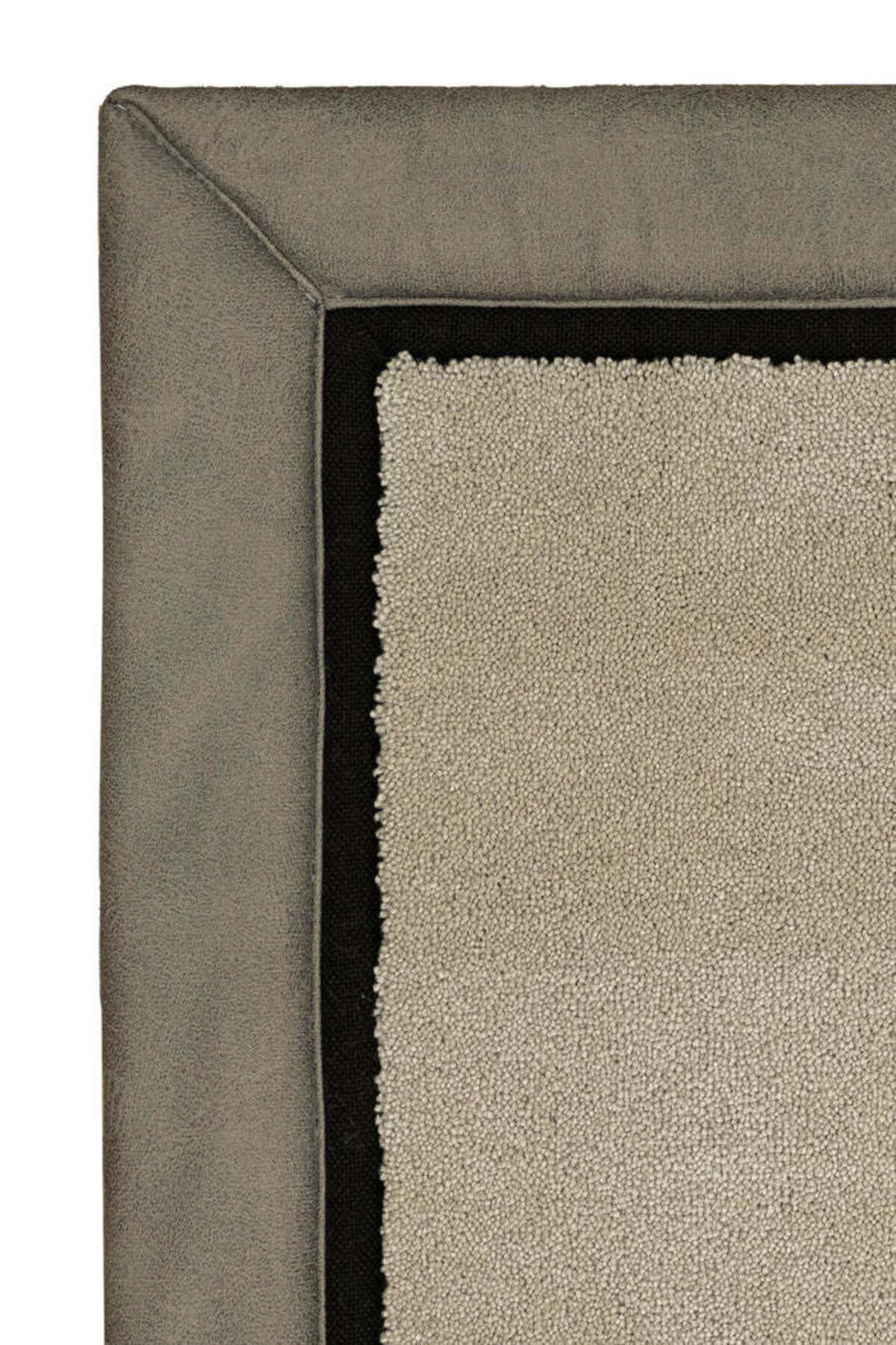 GRANDE Krem Lüks Bordürlü Halı Kadife Yumuşak Dokulu Modern Premium Şık Salon Oturma Odası Halısı - Krem