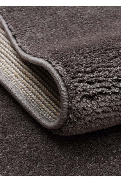Vera Morfea Hav Toz Vermez Antrasit Asimetrik Düz Halı Yumuşak Tuşeli Modern Şık Salon Halısı - Antrasit 03