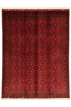 Handwoven Burgundy Star Pattern Afghan Bilicik Rug, 100% Wool, Natural Dye, Authentic Living Room Rug - Beige