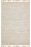 KELY Beige Plain Textured Modern Non-Shedding Woven Living Room Kitchen Hallway Rug - Cream