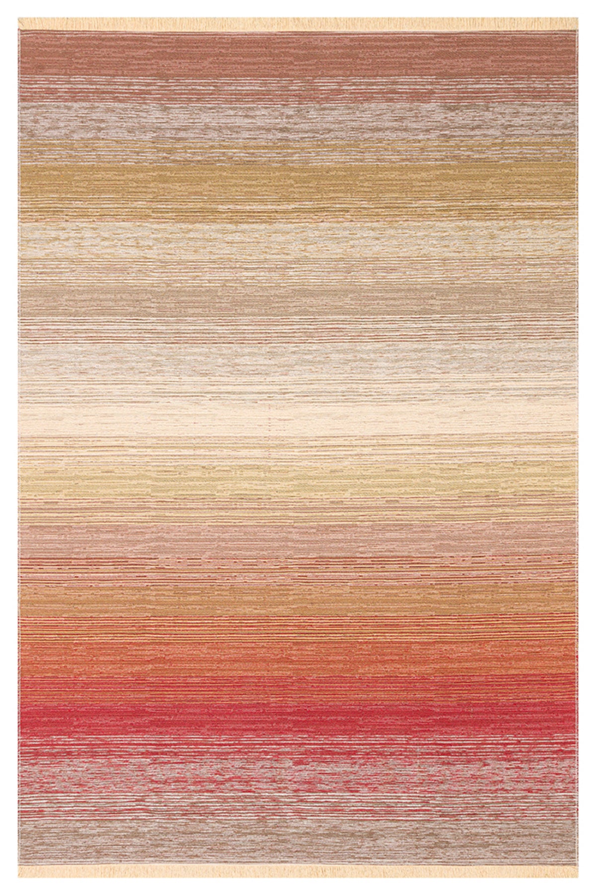 MİRA Çok Renkli Çift Taraflı Yıkanabilir Kilim Modern Ombre Renk Geçişli Polyester Şönil Kilim - Çok Renkli