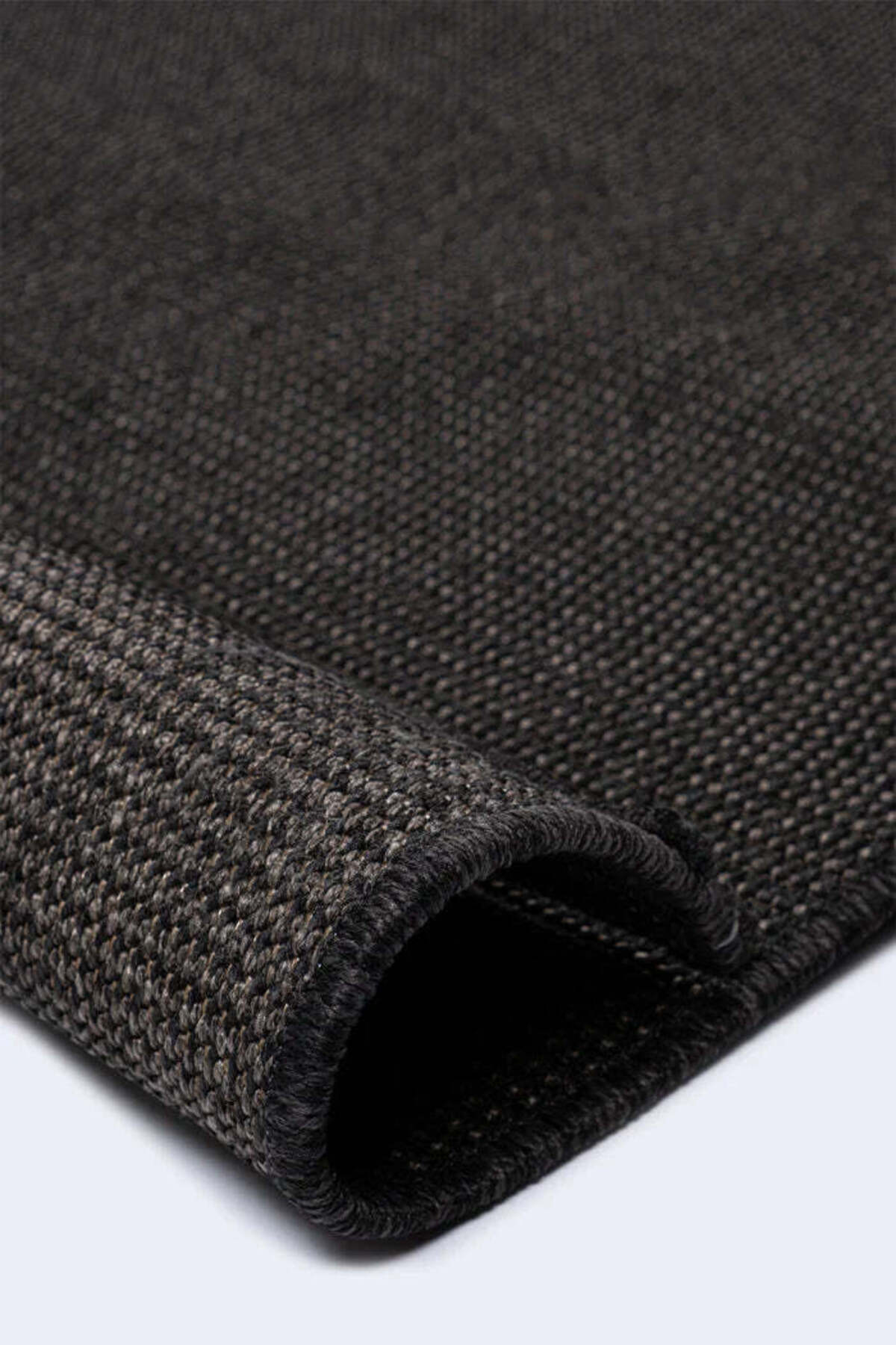 Sisalo Suit Antrasit Doğal Sisal Jüt Görünümlü Modern Bohem İskandinav Minimal Salon Halısı - Siyah