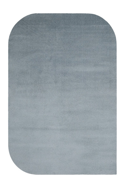 VERA MULTİ MORFEA Minimal Mavi Amorf Yumuşak Modern Dekoratif Mikro Polyester Salon Halısı - Gümüş