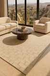 Carve Collection Hand-Woven Grey 3D Embossed Luxury Modern Living Room Rug Soft Texture