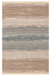 MIRA Double-Sided Beige Blue Washable Rug Modern Ombre Color Transition Polyester Chenille Rug - Beige