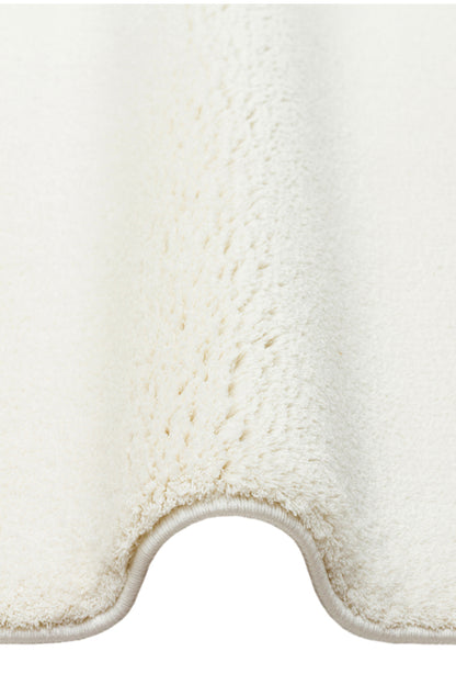 Vera Morfea Beyaz Asimetrik Düz Halı Hav Toz Vermez Yumuşak Tuşeli Modern Şık Salon Halısı - Beyaz 01