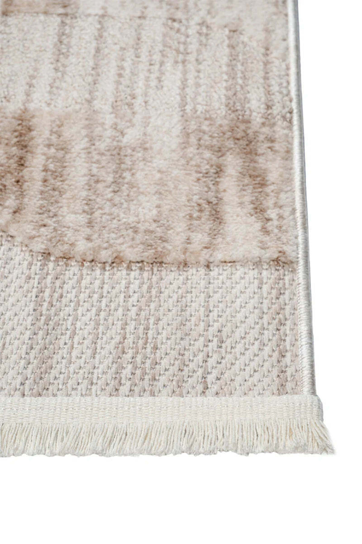 ASTRA Vizon Modern Geometrik Halı Soft Patchwork Desenli Dokulu Yumuşak Koridor, Salon Halısı - Kahverengi