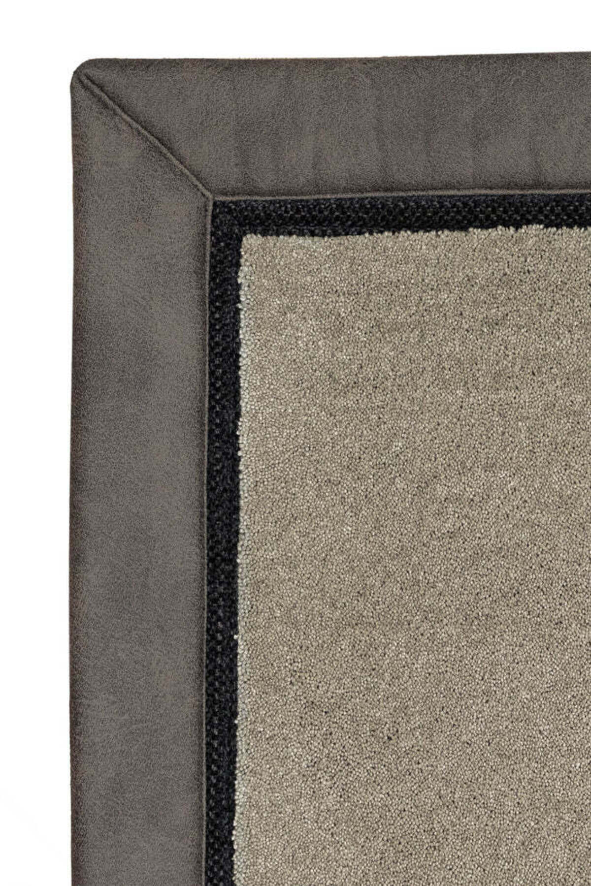 GRANDE Bordürlü Gri Lüks Halı Kadife Yumuşak Dokulu Modern Premium Şık Salon Oturma Odası Halısı - Gümüş