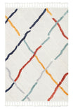 Stylish Decorative Rug with Colorful Ethnic Patterns and a Soft Texture