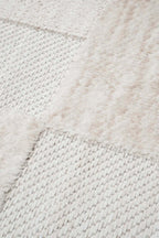 ASTRA Cream Modern Geometric Soft Patchwork Design Textured Soft Hallway, Living Room Rug - Cream