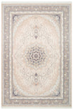 Safavi Classic Ethnic Patterned Beige Gold Acrylic Fringed Vintage Tightly Woven Modern Living Room Rug
