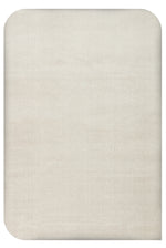 Vera Morfea Oval Edges Plain Light Grey Rug, Non-shedding, Soft Touch, Modern and Stylish Living Room Rug - Light Grey 03