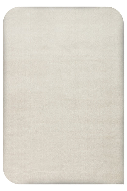 Vera Morfea Kenarları Oval Düz Açık Gri Halı Hav Toz Vermez Yumuşak Tuşeli Modern Şık Salon Halısı - Açık Gri 03