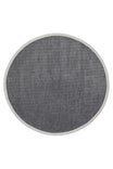 LESSI Anthracite Solid Color Non-Slip Round Kilim Cotton Chenille Living Room Kitchen Hallway Rug - Red