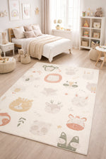 Petit Colorful Figured Dust-Free Soft Textured Machine Washable Baby and Kids Room Rug