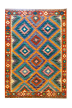 EFSANE Kök Boya El Dokuma Kilim Etnik Vintage Anadolu Desenli Bohem Salon Dekoratif Kilim - Kırmızı