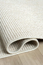 KORDANO Krem Dokulu Doğal Sisal Saçaklı Modern Kilim Kolay Temizlenebilir İskandinav Salon Halısı - Mor