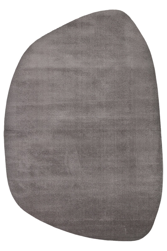 Vera Morfea Modern Antrasit Asimetrik Düz Halı Hav Toz Vermez Yumuşak Tuşeli Şık Salon Halısı - Antrasit 02
