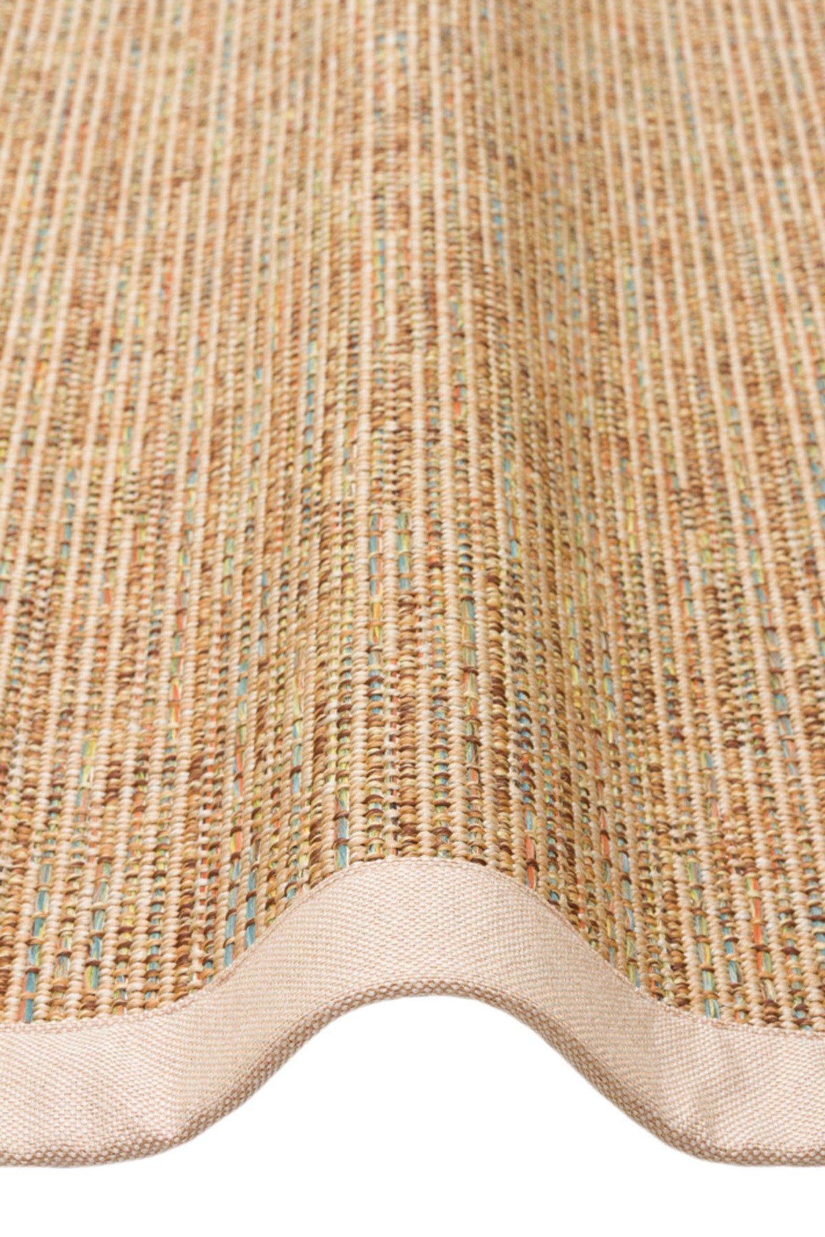 COSTA SISAL Renkli Bej Bordürlü Kolay Temizlenebilir Kilim Hav Vermez Hasır Dokulu Salon Halısı - Çok Renkli2