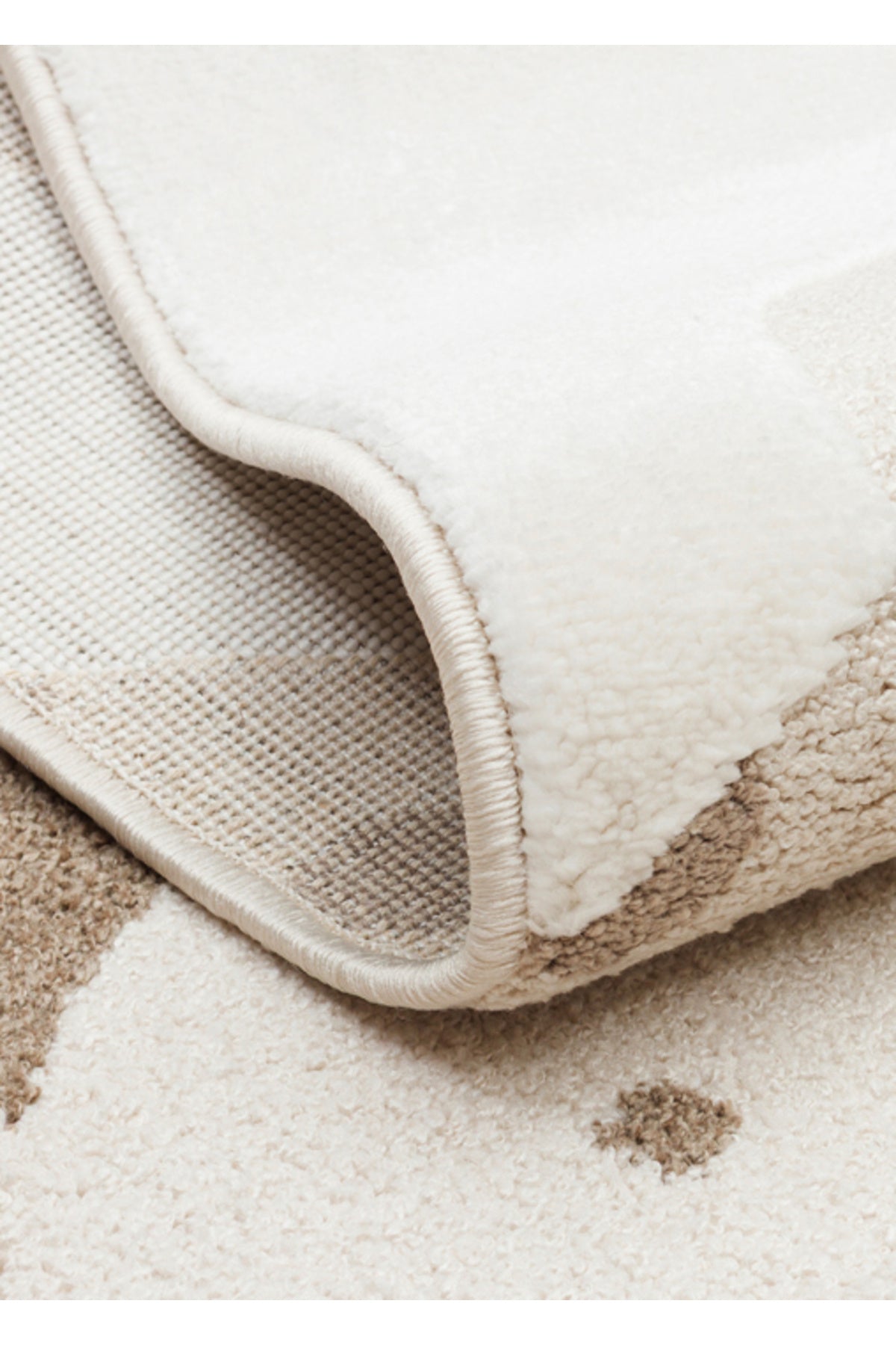 Picco Krem Rengi Figürlü Yıkanabilir Hav Vermeyen Toz Tutmayan Yumuşak Dokulu Çocuk Odası Halısı - Krem