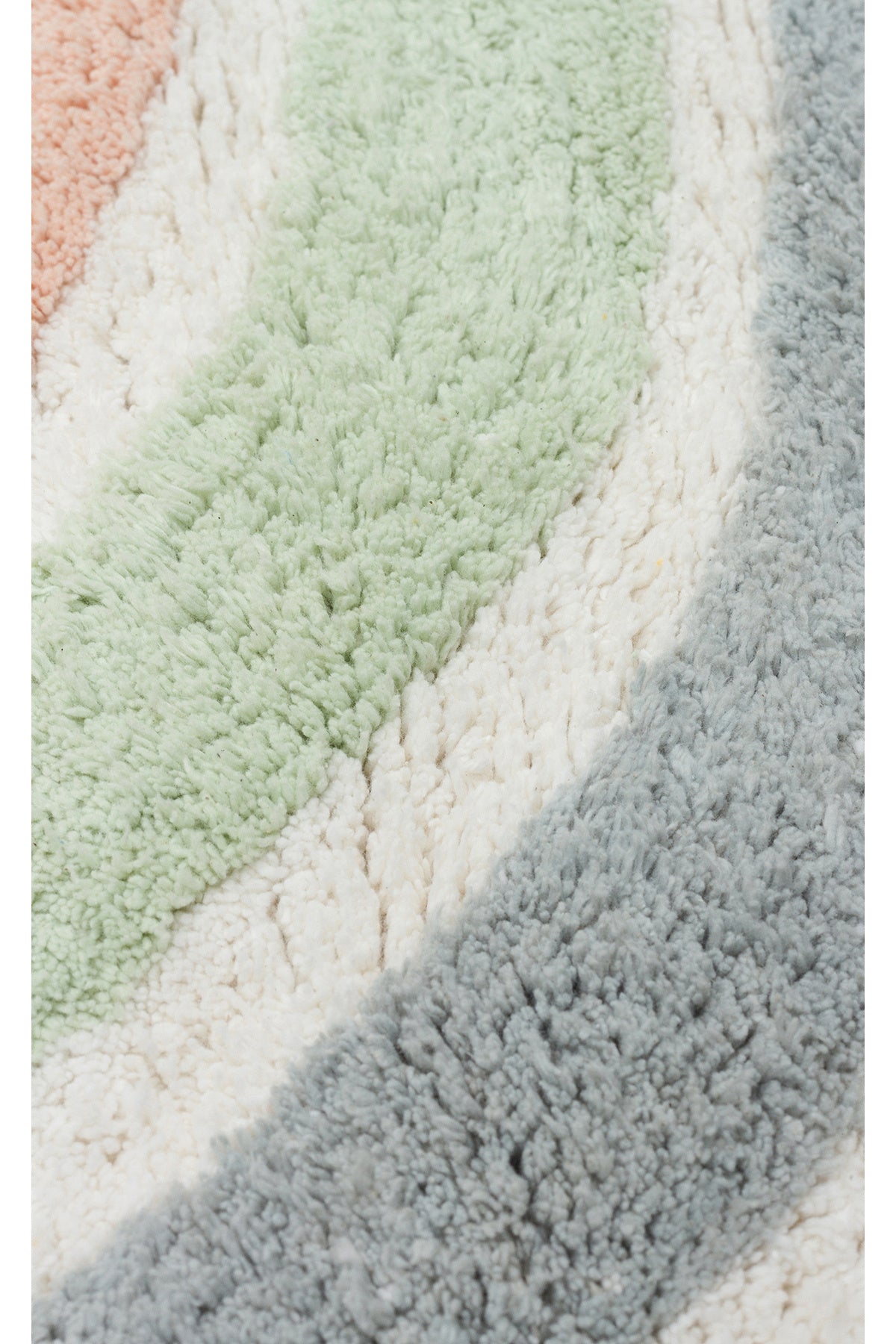 Bonny Gökkuşağı Desenli Yuvarlak Çocuk Odası Halısı Yıkanabilir Kaydırmaz Taban Yumuşak Yüzeyli - Bej