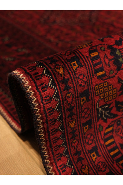 Handwoven Medallion Pattern Burgundy Afghan Bilicik Rug, 100% Wool, Natural Dye, Authentic Living Room Rug - Brown