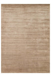 Siena Brown Hand-Woven Living Room Rug, Meticulously Crafted with Natural Bamboo and Wool Blend