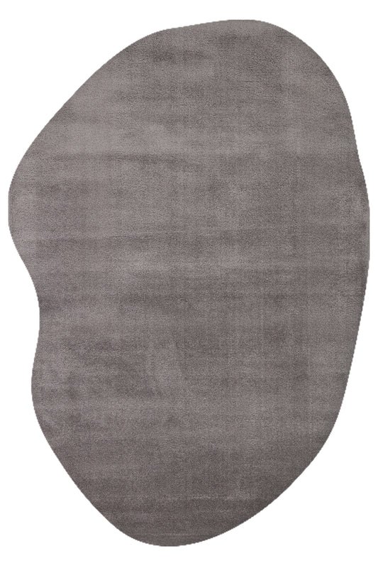 Vera Morfea Antrasit Asimetrik Düz Halı Hav Toz Vermez Yumuşak Tuşeli Modern Şık Salon Halısı - Antrasit 01