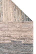 MİRA Çift Taraflı Bej Mavi Yıkanabilir Kilim Modern Ombre Renk Geçişli Polyester Şönil Kilim - Bej