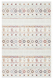 PEARLY Multi-Colored Patterned Modern Soft Texture Non-Shedding Non-Slip Washable Living Room Rug - Red