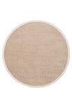 LESSI Mink Solid Color Non-Slip Round Rug Cotton Chenille Modern Living Room Kitchen Hallway Carpet - Navy