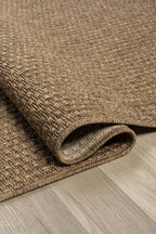 KORDANO Doğal Sisal Koyu Bej Dokulu Modern Kilim Kolay Temizlenebilir İskandinav Salon Halısı - Çok Renkli