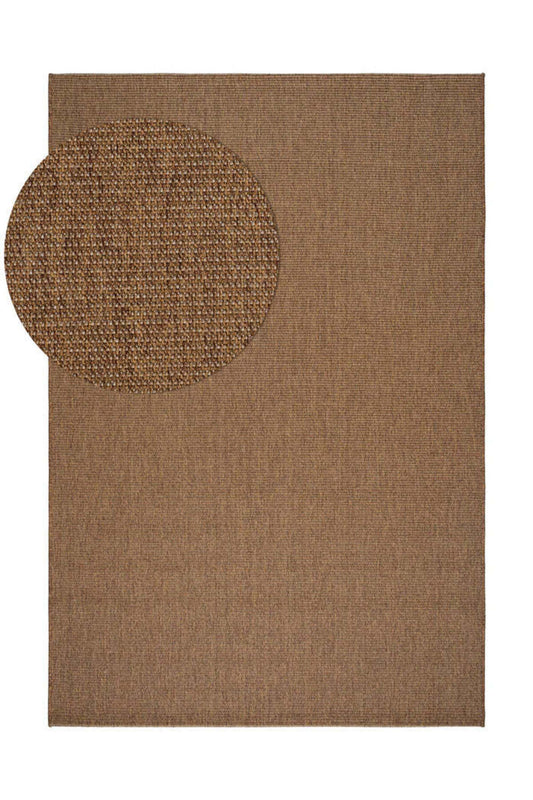 Sisalo Suit Kahverengi Doğal Sisal Jüt Görünümlü Modern Bohem İskandinav Minimal Salon Halısı - Kahverengi