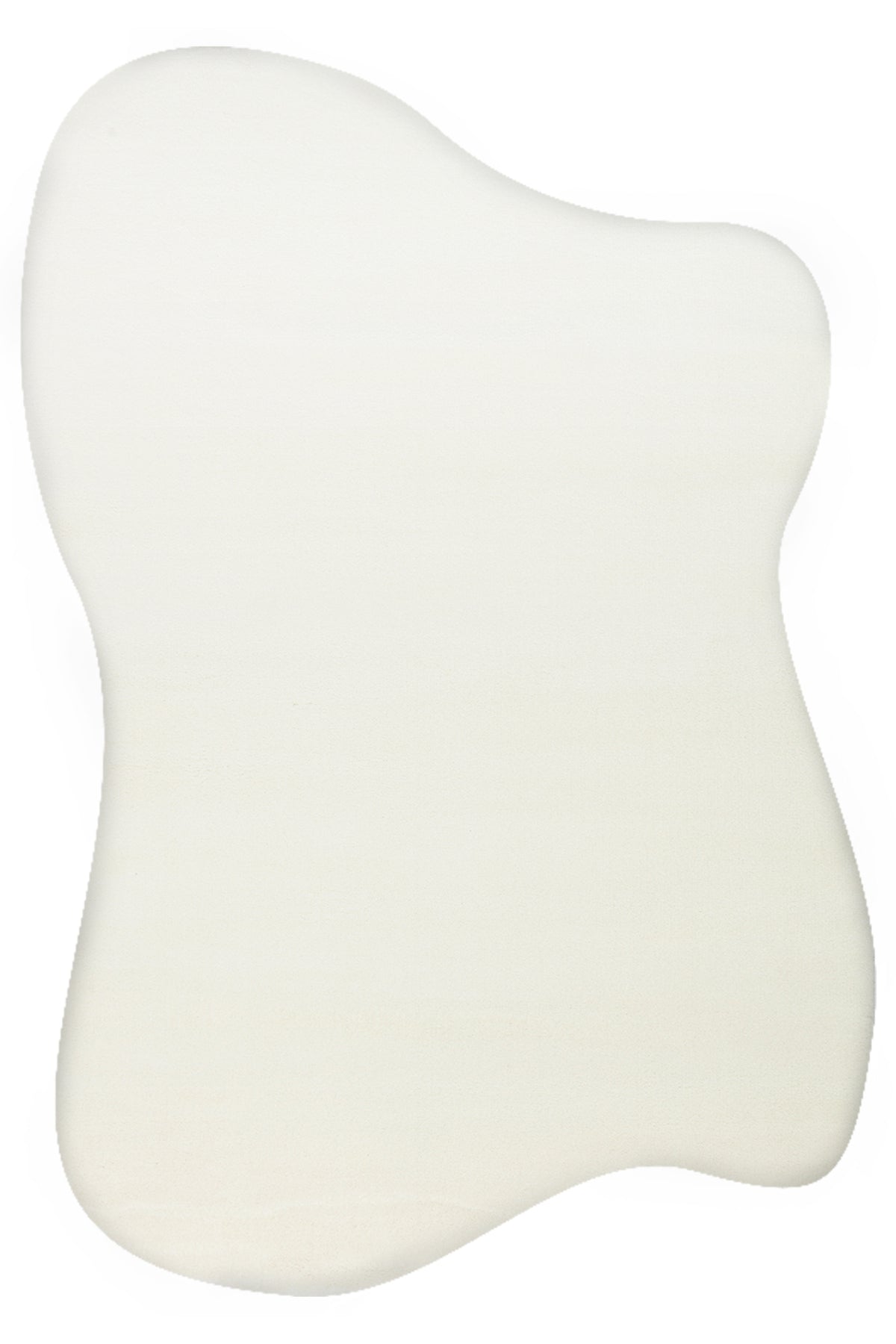 Vera Morfea Asimetrik Düz Beyaz Halı Hav Toz Vermez Yumuşak Tuşeli Modern Şık Salon Halısı - Beyaz