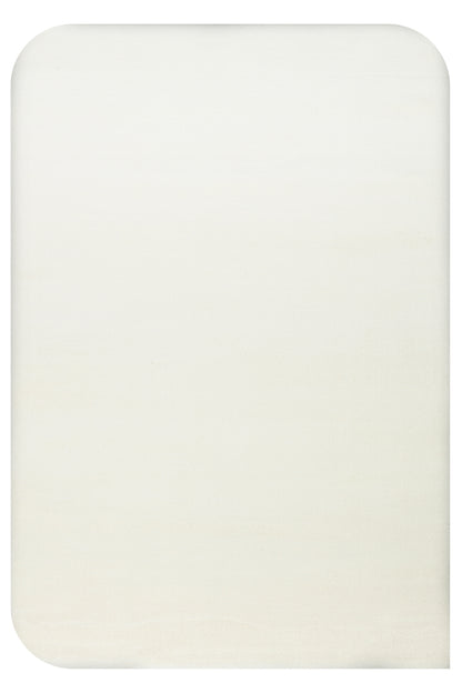 Vera Morfea Kenarları Oval Düz Beyaz Halı Hav Toz Vermez Yumuşak Tuşeli Modern Şık Salon Halısı - beyaz 04