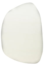 Vera Morfea Modern White Asymmetrical Plain Rug, Non-shedding, Soft Touch, Stylish Living Room Rug - White 02