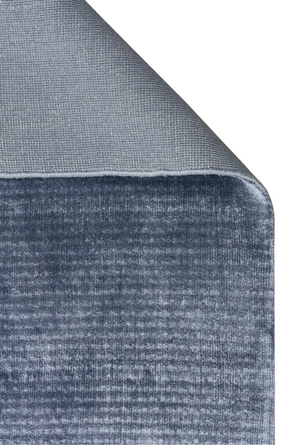 Alure Mavi El Dokuma Saf Bambu Halı Lüks Yumuşak Minimalist Modern Salon ve Oturma Odası Halısı - Mavi