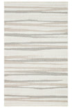 GARENY Beige White Patterned Textured Modern Non-Shedding Polyester Living Room Kitchen Bedroom Rug - Beige