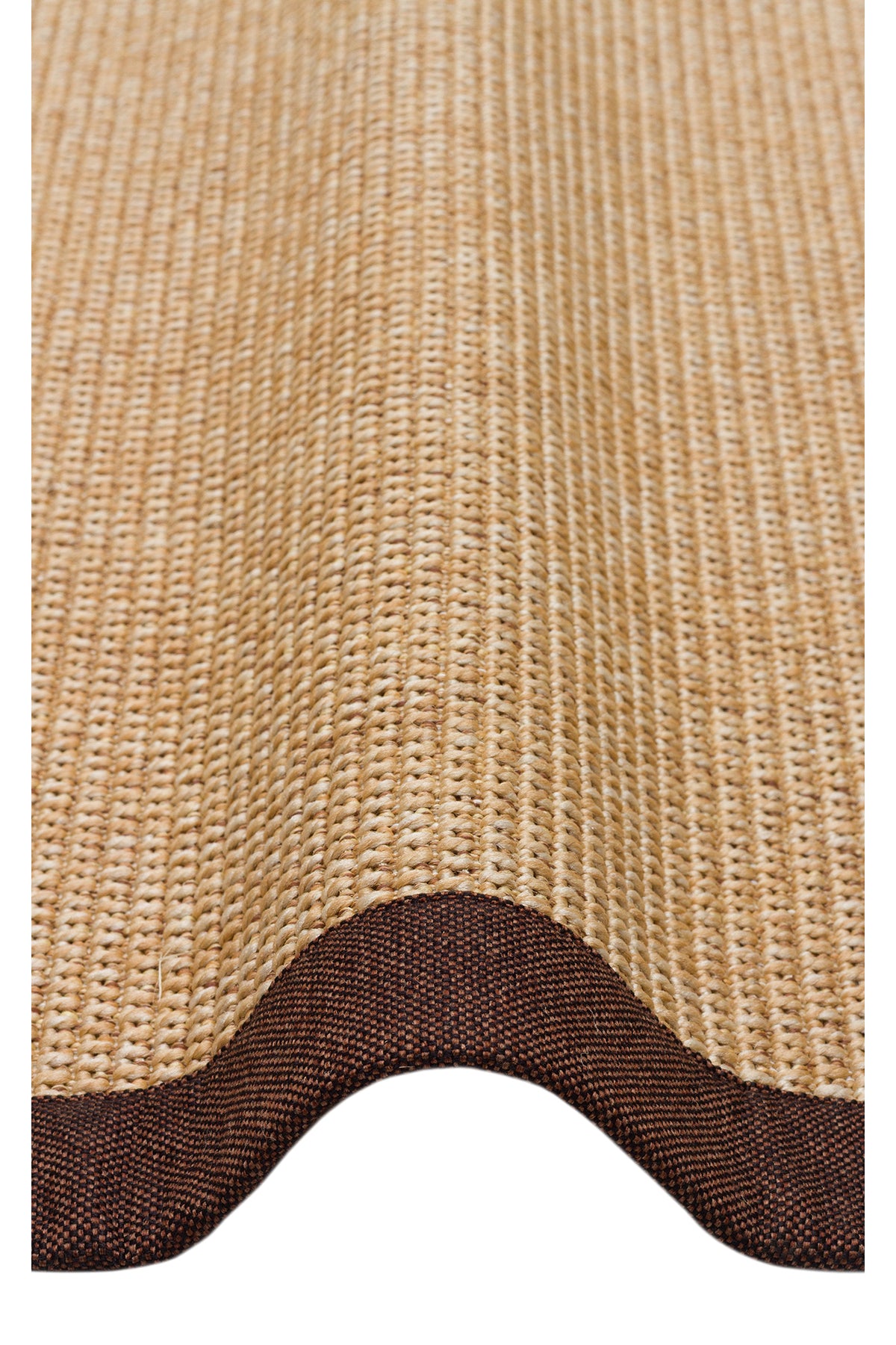 COSTA SISAL Bej, Kahverengi Bordürlü Hav Vermez Modern Kolay Temizlenebilir Kilim Salon Halısı - Bordo