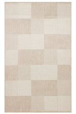 MERLIN Beige Patchwork Pattern Non-Slip Kilim Modern Scandinavian Non-Shedding Living Room Hallway Rug